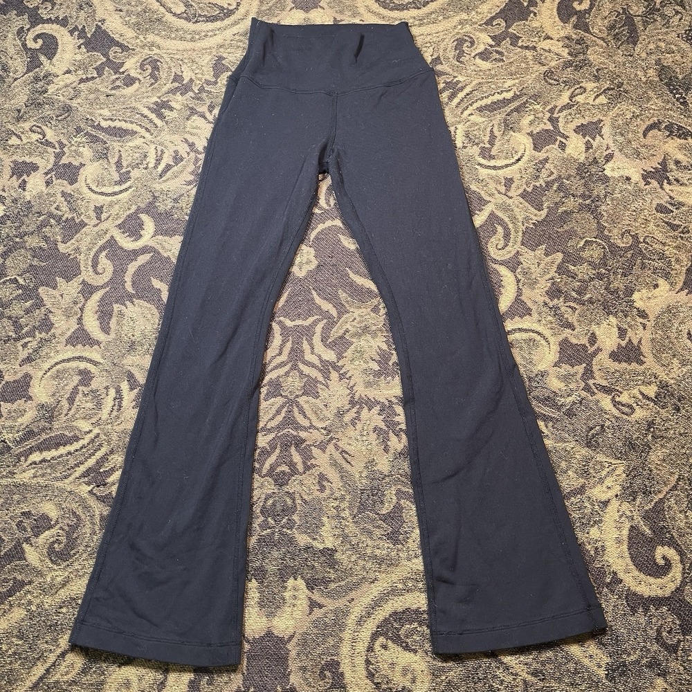Alo Pants Womens XS Black Flare Sweatpants Drawstring Yoga Gym Workout Sport